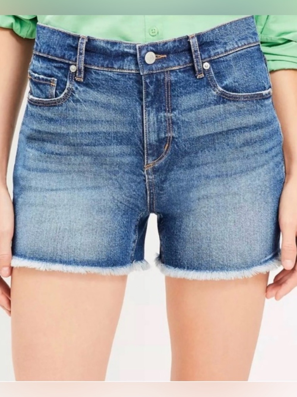 LOFT Light Blue Cut Off Jean Shorts